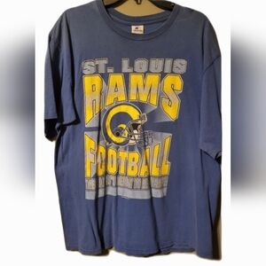 Vintage Starter St. Louis Rams Football Blue T-Shirt Made In USA 1995